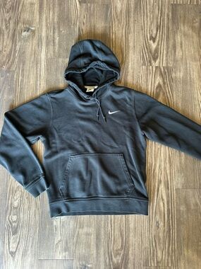 Nike Black Hoodie with White Swoosh
